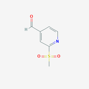 molecular formula C7H7NO3S B2867415 2-(甲磺酰基)异烟醛 CAS No. 1211539-18-2