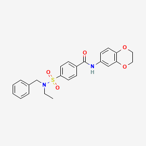 molecular formula C24H24N2O5S B2867419 4-(N-benzyl-N-ethylsulfamoyl)-N-(2,3-dihydrobenzo[b][1,4]dioxin-6-yl)benzamide CAS No. 864939-53-7