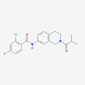 2-chloro-4-fluoro-N-(2-isobutyryl-1,2,3,4-tetrahydroisoquinolin-7-yl)benzamide