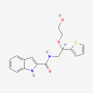 molecular formula C17H18N2O3S B2867428 N-(2-(2-hydroxyethoxy)-2-(thiophen-2-yl)ethyl)-1H-indole-2-carboxamide CAS No. 2034364-28-6