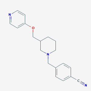 4-[[3-(Pyridin-4-yloxymethyl)piperidin-1-yl]methyl]benzonitrile