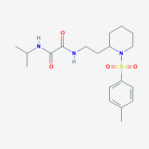 molecular formula C19H29N3O4S B2867437 N1-isopropyl-N2-(2-(1-tosylpiperidin-2-yl)ethyl)oxalamide CAS No. 898415-45-7