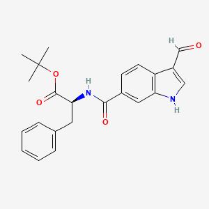 Tert-butyl (2S)-2-[(3-formyl-1H-indole-6-carbonyl)amino]-3-phenylpropanoate