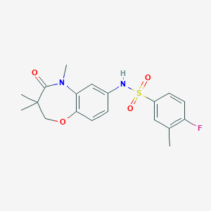 4-fluoro-3-methyl-N-(3,3,5-trimethyl-4-oxo-2,3,4,5-tetrahydrobenzo[b][1,4]oxazepin-7-yl)benzenesulfonamide
