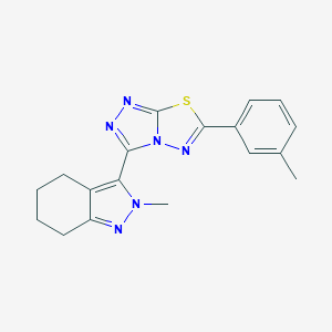 2-methyl-3-[6-(3-methylphenyl)[1,2,4]triazolo[3,4-b][1,3,4]thiadiazol-3-yl]-4,5,6,7-tetrahydro-2H-indazole