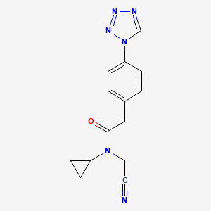 N-(cyanomethyl)-N-cyclopropyl-2-[4-(1H-1,2,3,4-tetrazol-1-yl)phenyl]acetamide