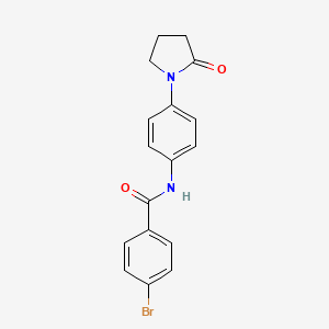 molecular formula C17H15BrN2O2 B2867453 4-bromo-N-[4-(2-oxopyrrolidin-1-yl)phenyl]benzamide CAS No. 693829-72-0