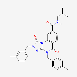 N-isobutyl-2-(3-methylbenzyl)-4-(4-methylbenzyl)-1,5-dioxo-1,2,4,5-tetrahydro-[1,2,4]triazolo[4,3-a]quinazoline-8-carboxamide