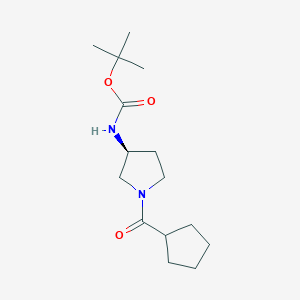 molecular formula C15H26N2O3 B2867481 (S)-叔丁基 1-(环戊烷甲酰基)吡咯烷-3-基氨基甲酸酯 CAS No. 1286208-41-0