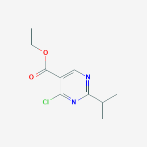 molecular formula C10H13ClN2O2 B2867495 4-Chloro-2-isopropylpyrimidine-5-carboxylic acid ethyl ester CAS No. 72419-33-1