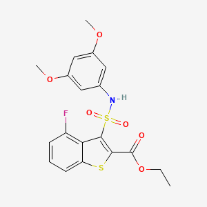Ethyl 3-[(3,5-dimethoxyphenyl)sulfamoyl]-4-fluoro-1-benzothiophene-2-carboxylate