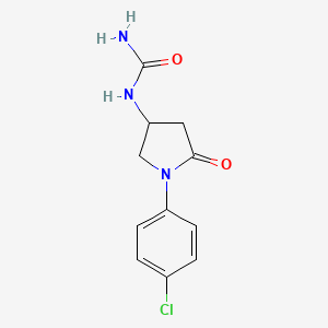 molecular formula C11H12ClN3O2 B2867499 1-(1-(4-氯苯基)-5-氧代吡咯烷-3-基)脲 CAS No. 894032-05-4