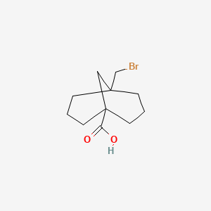 molecular formula C11H17BrO2 B2867500 5-(Bromomethyl)bicyclo[3.3.1]nonane-1-carboxylic acid CAS No. 256954-28-6