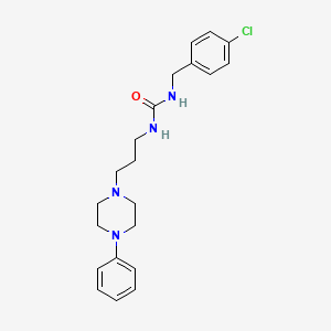 molecular formula C21H27ClN4O B2867504 1-(4-Chlorobenzyl)-3-(3-(4-phenylpiperazin-1-yl)propyl)urea CAS No. 1206994-04-8