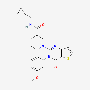 molecular formula C23H26N4O3S B2867509 2-[2-(diethylamino)-4-oxothieno[3,2-d]pyrimidin-3(4H)-yl]-N-(4-methylphenyl)acetamide CAS No. 1112441-67-4