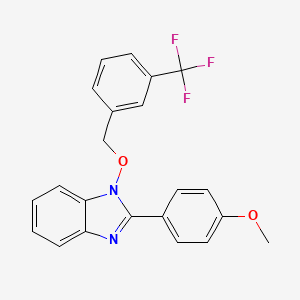 2-(4-methoxyphenyl)-1-{[3-(trifluoromethyl)benzyl]oxy}-1H-1,3-benzimidazole