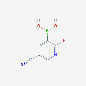 molecular formula C6H4BFN2O2 B2867532 5-氰基-2-氟吡啶-3-硼酸 CAS No. 2377609-85-1