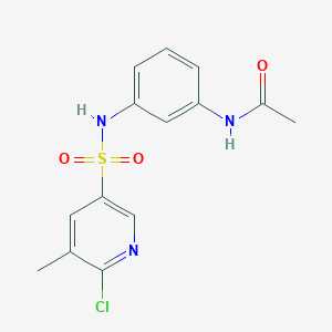 molecular formula C14H14ClN3O3S B2867540 N-[3-(6-chloro-5-methylpyridine-3-sulfonamido)phenyl]acetamide CAS No. 1356690-89-5