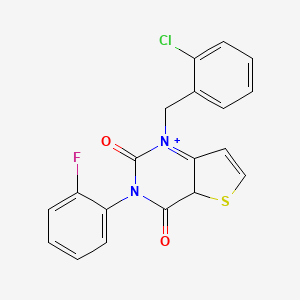 molecular formula C19H12ClFN2O2S B2867562 1-[(2-chlorophenyl)methyl]-3-(2-fluorophenyl)-1H,2H,3H,4H-thieno[3,2-d]pyrimidine-2,4-dione CAS No. 1326905-13-8