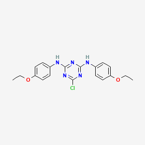molecular formula C19H20ClN5O2 B2867566 6-氯-N,N'-双(4-乙氧基苯基)-1,3,5-三嗪-2,4-二胺 CAS No. 78912-07-9