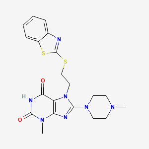 7-[2-(1,3-Benzothiazol-2-ylsulfanyl)ethyl]-3-methyl-8-(4-methylpiperazin-1-yl)purine-2,6-dione