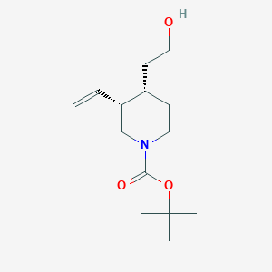 (3R,4S)-4-(2-hydroxy-ethyl)-3-vinyl-piperidine-1-carboxylic acid tert-butyl ester