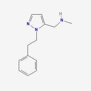 N-methyl-1-[2-(2-phenylethyl)pyrazol-3-yl]methanamine