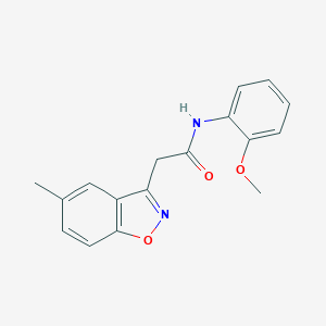 molecular formula C17H16N2O3 B286758 N-(2-methoxyphenyl)-2-(5-methyl-1,2-benzisoxazol-3-yl)acetamide 