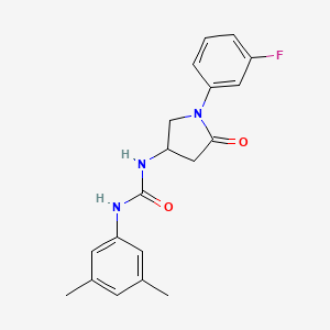 1-(3,5-Dimethylphenyl)-3-[1-(3-fluorophenyl)-5-oxopyrrolidin-3-yl]urea