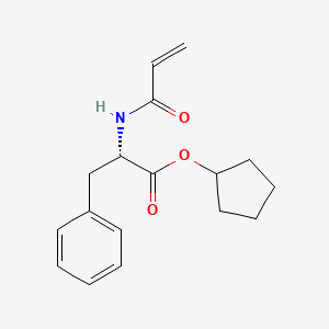 molecular formula C17H21NO3 B2867584 Cyclopentyl (2S)-3-phenyl-2-(prop-2-enoylamino)propanoate CAS No. 2361589-11-7
