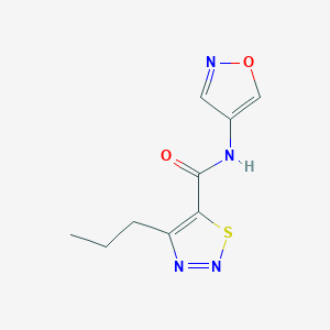 molecular formula C9H10N4O2S B2867586 N-(isoxazol-4-yl)-4-propyl-1,2,3-thiadiazole-5-carboxamide CAS No. 1421583-78-9