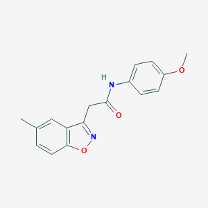 molecular formula C17H16N2O3 B286759 N-(4-methoxyphenyl)-2-(5-methyl-1,2-benzisoxazol-3-yl)acetamide 