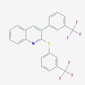 3-(Trifluoromethyl)phenyl 3-[3-(trifluoromethyl)phenyl]-2-quinolinyl sulfide