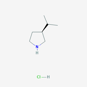 molecular formula C7H16ClN B2867598 (3S)-3-(propan-2-yl)pyrrolidine hydrochloride CAS No. 2173052-12-3