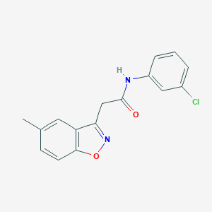 molecular formula C16H13ClN2O2 B286760 N-(3-chlorophenyl)-2-(5-methyl-1,2-benzisoxazol-3-yl)acetamide 