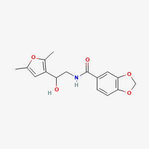N-(2-(2,5-dimethylfuran-3-yl)-2-hydroxyethyl)benzo[d][1,3]dioxole-5-carboxamide