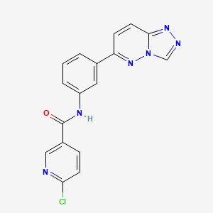 N-(3-([1,2,4]triazolo[4,3-b]pyridazin-6-yl)phenyl)-6-chloronicotinamide