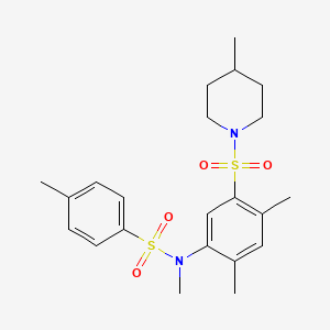 N-{2,4-dimethyl-5-[(4-methyl-1-piperidinyl)sulfonyl]phenyl}-N,4-dimethylbenzenesulfonamide