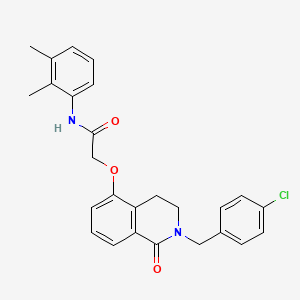 molecular formula C26H25ClN2O3 B2867608 2-((2-(4-chlorobenzyl)-1-oxo-1,2,3,4-tetrahydroisoquinolin-5-yl)oxy)-N-(2,3-dimethylphenyl)acetamide CAS No. 850906-72-8