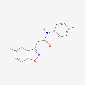 molecular formula C17H16N2O2 B286761 2-(5-methyl-1,2-benzisoxazol-3-yl)-N-(4-methylphenyl)acetamide 