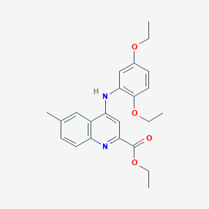 Ethyl 4-[(2,5-diethoxyphenyl)amino]-6-methylquinoline-2-carboxylate