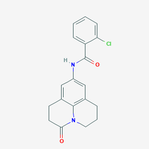 molecular formula C19H17ClN2O2 B2867612 2-氯-N-(2-氧代-1-氮杂三环[7.3.1.05,13]十三-5,7,9(13)-三烯-7-基)苯甲酰胺 CAS No. 898427-37-7