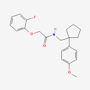 2-(2-fluorophenoxy)-N-((1-(4-methoxyphenyl)cyclopentyl)methyl)acetamide