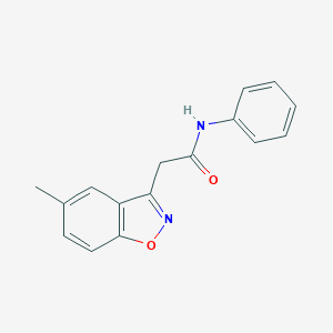 molecular formula C16H14N2O2 B286762 2-(5-methyl-1,2-benzisoxazol-3-yl)-N-phenylacetamide 