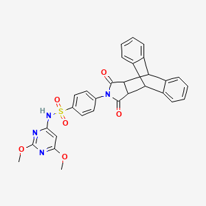 N-(2,6-dimethoxypyrimidin-4-yl)-4-(12,14-dioxo-11,12,14,15-tetrahydro-9H-9,10-[3,4]epipyrroloanthracen-13(10H)-yl)benzenesulfonamide