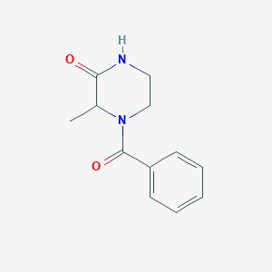 molecular formula C12H14N2O2 B2867644 4-Benzoyl-3-methylpiperazin-2-one CAS No. 1030374-29-8