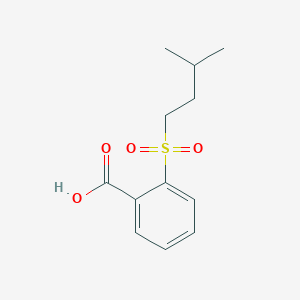 molecular formula C12H16O4S B2867650 2-[(3-Methylbutyl)sulfonyl]benzoic acid CAS No. 945362-32-3