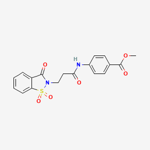 methyl 4-(3-(1,1-dioxido-3-oxobenzo[d]isothiazol-2(3H)-yl)propanamido)benzoate