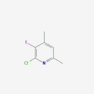 molecular formula C7H7ClIN B2867653 2-Chloro-3-iodo-4,6-dimethylpyridine CAS No. 1935347-31-1