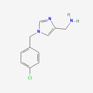 molecular formula C11H12ClN3 B2867662 [1-(4-Chlorobenzyl)-1H-imidazol-4-yl]methanamine CAS No. 1368703-57-4